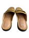 Marc Fisher Shoe Size 9 Mustard Leather Square Toe Open Back Mule Flat Shoes Mustard / 9