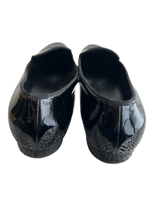 Saint Laurent Paris Shoe Size 40.5 Black Patent Leather Almond Toe Flat Shoes Black / 40.5