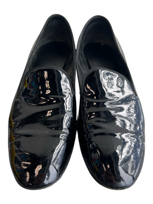 Saint Laurent Paris Shoe Size 40.5 Black Patent Leather Almond Toe Flat Shoes Black / 40.5
