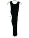 Michael Stars Size S Black Cotton & Modal Sleeveless Rib Knit V Neck Dress Black / S