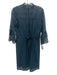 Carlisle Collection Size 2 Teal Green & Navy Blue Polyester 3/4 Sleeve Dress Teal Green & Navy Blue / 2