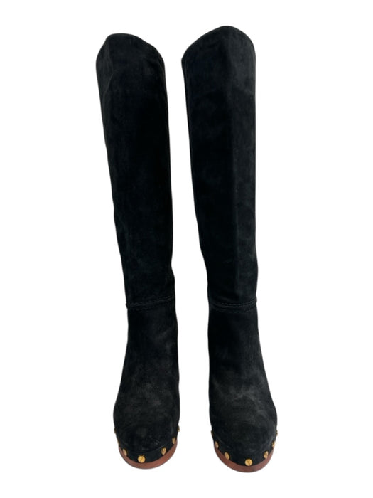 Veronica Beard Shoe Size 7 Black, Brown & Gold Leather Upper Suede Boots Black, Brown & Gold / 7