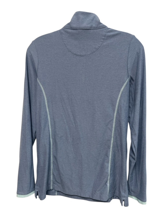 Magnolia Lane Size Small Blue Polyester Blend Half Zip Athletic pull over Top Blue / Small