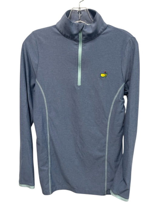 Magnolia Lane Size Small Blue Polyester Blend Half Zip Athletic pull over Top Blue / Small