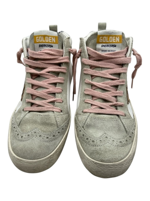 Golden Goose Shoe Size 37 White, Pink, Beige Leather Lace Up Leopard Sneakers White, Pink, Beige / 37