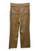 Veronica Beard Size 0 Khaki Beige Linen Blend Button Detail Trouser Pants Khaki Beige / 0