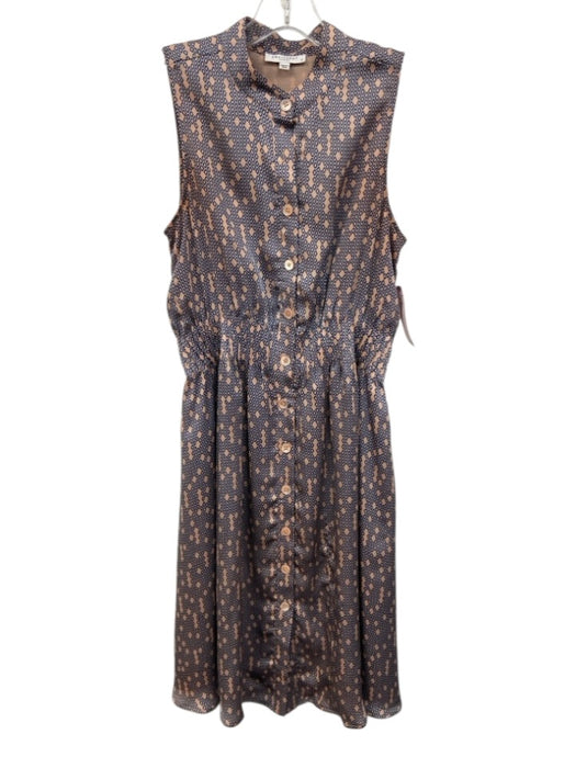 Equipment Femme Size 0 Blush Beige & Blue Missing Fabric Tag Sleeveless Dress Blush Beige & Blue / 0