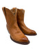 Tecovas Shoe Size 6.5 Cognac Brown Leather Upper Pull Tabs Cowboy Ankle Boots Cognac Brown / 6.5