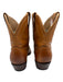 Tecovas Shoe Size 6.5 Cognac Brown Leather Upper Pull Tabs Cowboy Ankle Boots Cognac Brown / 6.5