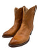 Tecovas Shoe Size 6.5 Cognac Brown Leather Upper Pull Tabs Cowboy Ankle Boots Cognac Brown / 6.5