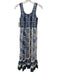 Tuckernuck Size XS Blue & Cream Cotton Sleeveless Floral Print Midi Dress Blue & Cream / XS