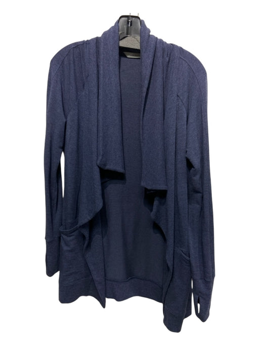 Athleta Size XXS Navy Blue Modal & Bamboo Long Sleeve Thumb Holes Drape Cardigan Navy Blue / XXS