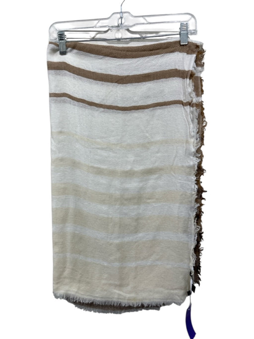 Weekend Max Mara Size Large Cream, Tan & Brown No Fabric Tag Striped Skirt Cream, Tan & Brown / Large