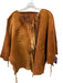 No Brand Size Small Brown & Tan Leather Reversable Horn Toggle Cut Out Jacket Brown & Tan / Small