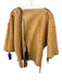 No Brand Size Small Brown & Tan Leather Reversable Horn Toggle Cut Out Jacket Brown & Tan / Small