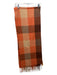 Pretty Persuasions Orange & Brown Polyester Fringe Plaid Rectangle scarf Orange & Brown / One Size