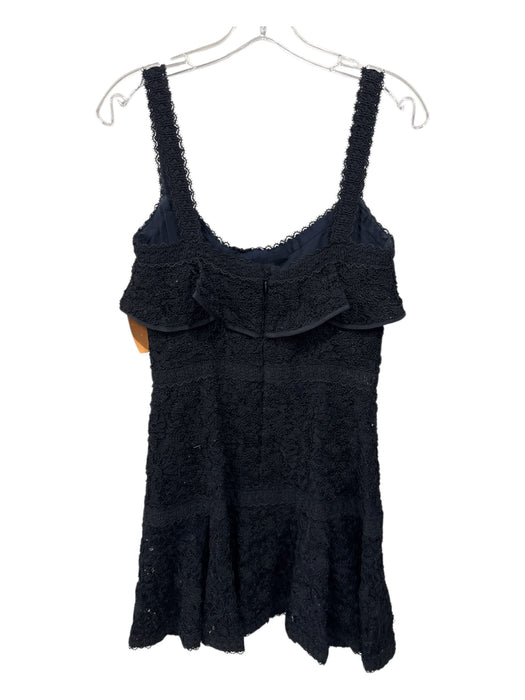 Alexis Size Medium Black Nylon Sleeveless Lace Ruffle Scallop Dress Black / Medium