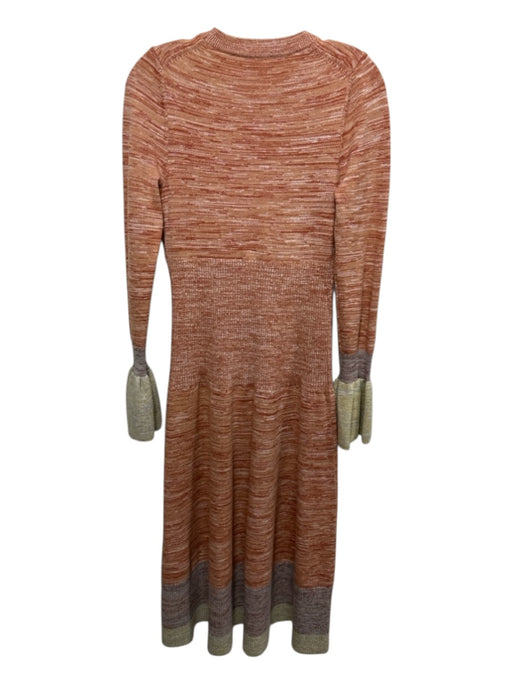 Ulla Johnson Size S Orange, Purple, Yellow wool & cotton blend Knit Midi Dress Orange, Purple, Yellow / S