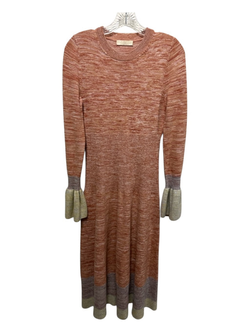 Ulla Johnson Size S Orange, Purple, Yellow wool & cotton blend Knit Midi Dress Orange, Purple, Yellow / S