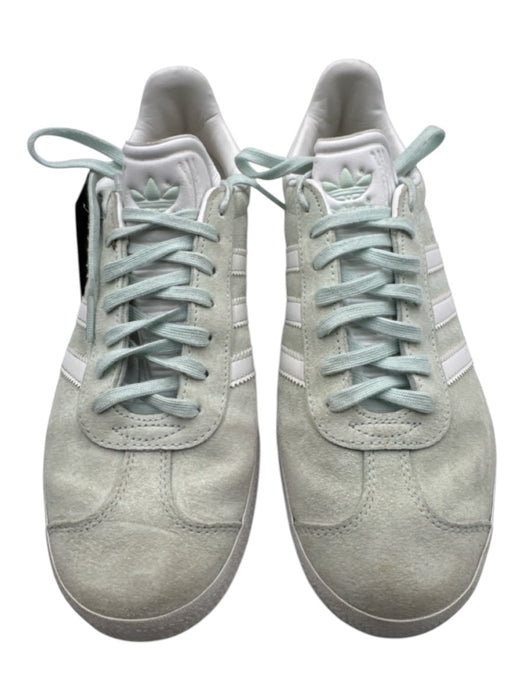 Adidas Shoe Size 6.5 Seafoam Green Leather Upper Suede Striped Lace Up Sneakers Seafoam Green / 6.5