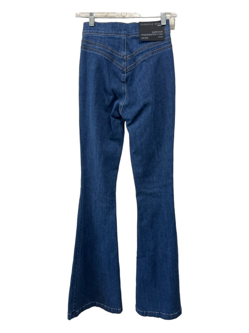Veronica Beard Jeans Size 24 Medium Wash Cotton Denim Straight Cut Flare Jeans Medium Wash / 24