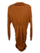 Daily Practice Size XS Orange Viscose & Cotton Mock Neck Mini Ruched Dress Orange / XS