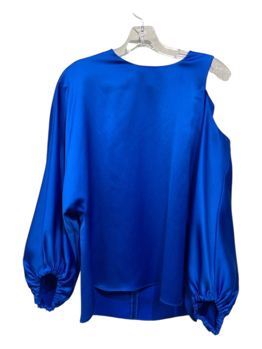 Tibi Size Small Blue Polyester Long Sleeve Cut Out Top Blue / Small