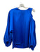 Tibi Size Small Blue Polyester Long Sleeve Cut Out Top Blue / Small