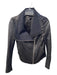 Generation Love Size S Black Leather Snakeskin Reptile Horizontal Jacket Black / S