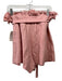 Alexis Size L Pink Linen Pleated Paper Bag Waist Hook & Zip Fly Pocketed Shorts Pink / L