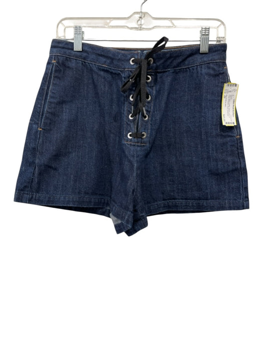 Rag & Bone Jean Size 29 Dark Wash Cotton Denim Lace Up Front Pocketed Shorts Dark Wash / 29