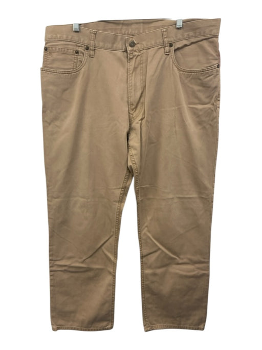 Polo Size 38 Light Brown Cotton Solid Men's Pants Light Brown / 38