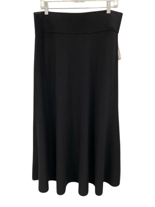 COS Size L Black Wool Blend Knit Maxi Skirt Black / L