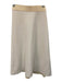 COS Size L Cream Rayon Blend Knit Circle Elastic Waist Midi Skirt Cream / L