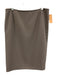 Basler Size 42 /  L Taupe Beige Triacetate Blend Back Zip Pencil Skirt Taupe Beige / 42 /  L