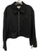 COS Size L Black Cotton Blend Collar snap cuffs Full Zip Jacket Black / L