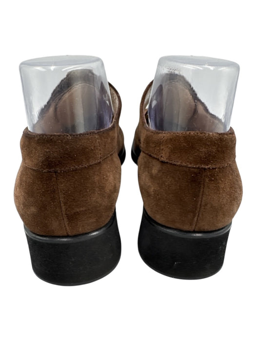 Salvatore Ferragamo Shoe Size 10.5 Brown & Black Leather Upper Suede Loafers Brown & Black / 10.5