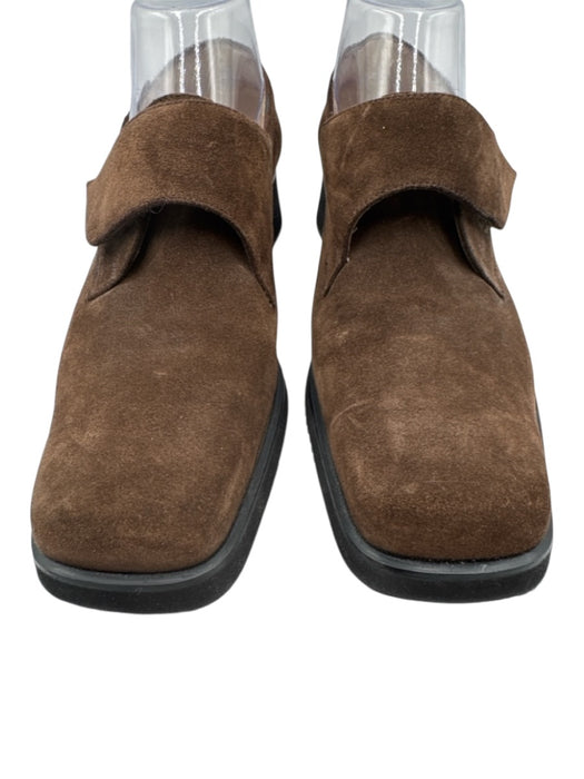 Salvatore Ferragamo Shoe Size 10.5 Brown & Black Leather Upper Suede Loafers Brown & Black / 10.5