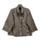 Lafayette 148 Size M Taupe Gray Polyester Bell Sleeve Bomber Zip Up Jacket Taupe Gray / M