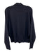 COS Size L Navy Blue Wool Blend V Neck Ribbed Button Up Cardigan Navy Blue / L