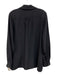Ann Mashburn Size XL Black Silk Long Sleeve Half Button Collar Top Black / XL