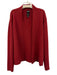 Eileen Fisher Size XL Red Wool Sleeveless Heathered Open Front Sweater Set Red / XL