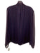 Diane Von Furstenberg Size 14 Navy & Hot Pink Silk Long Sleeve Dotted Top Navy & Hot Pink / 14