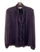 Diane Von Furstenberg Size 14 Navy & Hot Pink Silk Long Sleeve Dotted Top Navy & Hot Pink / 14