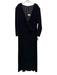 Tadashi Collection Too Size 16 Black Polyester Long Sleeve Velvet Wrap Top Gown Black / 16