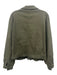 Anthropologie Size XL Olive Green Cotton Button Front Frayed Hem Jacket Olive Green / XL