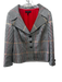 Escada Size 46 Black, White, Multi Wool & Silk Houndstooth Long Sleeve Jacket Black, White, Multi / 46