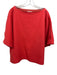 Ann Mashburn Size L Red Cotton & Polyamide Short Sleeve Wide Neck Crop Top Red / L