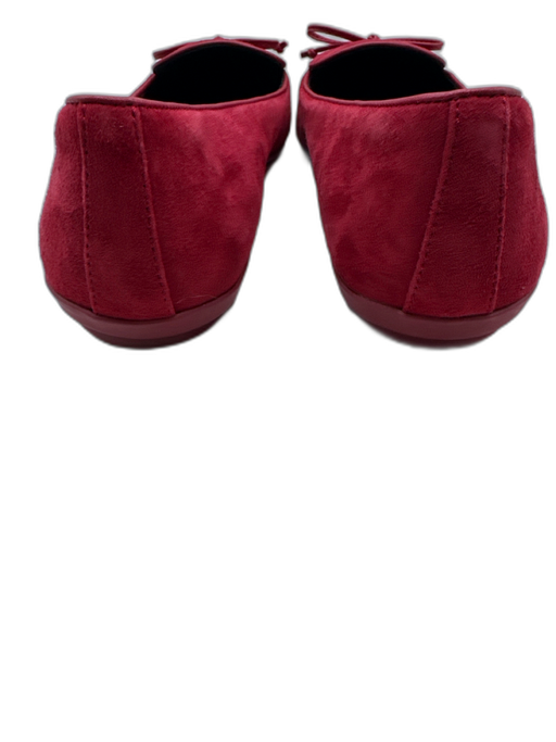 Aerosoles Shoe Size 12 Maroon Red Leather Pointed Toe Slip On Bow Detail Flats Maroon Red / 12