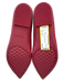 Aerosoles Shoe Size 12 Maroon Red Leather Pointed Toe Slip On Bow Detail Flats Maroon Red / 12
